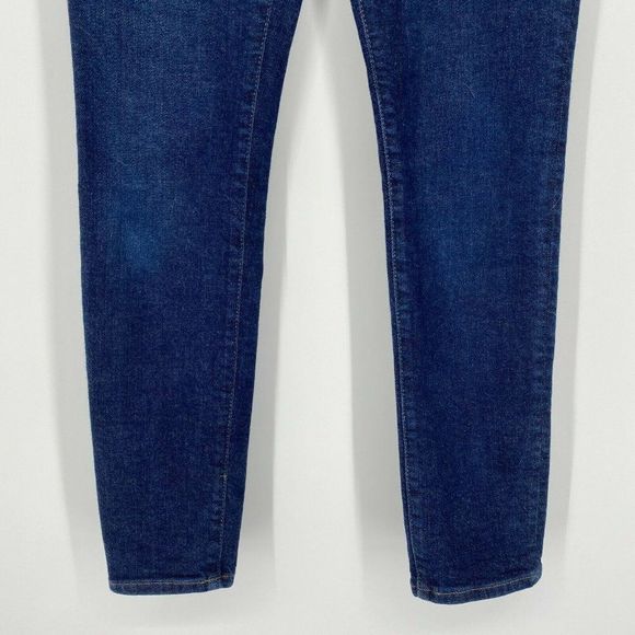 Madewell 9" Mid Rise Skinny Jeans Women's Size 26 Stretch Dark Wash Denim Blue - Picture 3 of 11